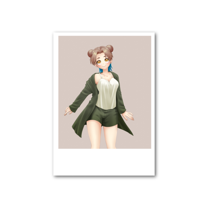 のこ チェキ風カード 微笑み
