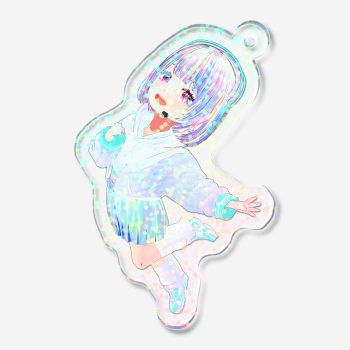 ホログラムアクリルキーホルダー - 50 × 50mm