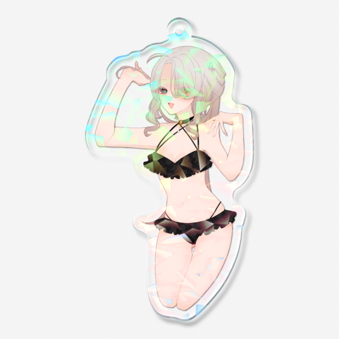 ホログラムアクリルキーホルダー - 70 × 70mm