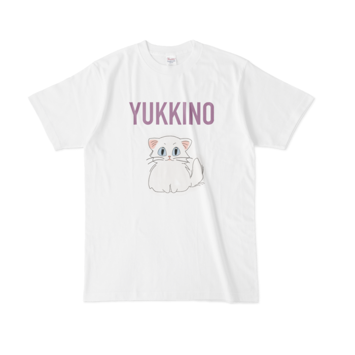 Tシャツ - L - 白 - 紫文字