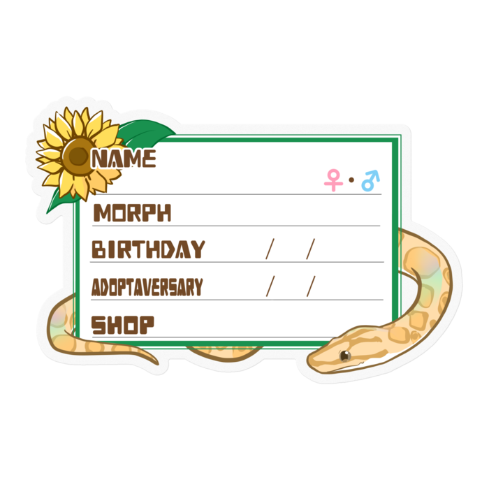 【🐍お名前ステッカー】コロニジ(パラディグマ) ‐ひまわり(英語)