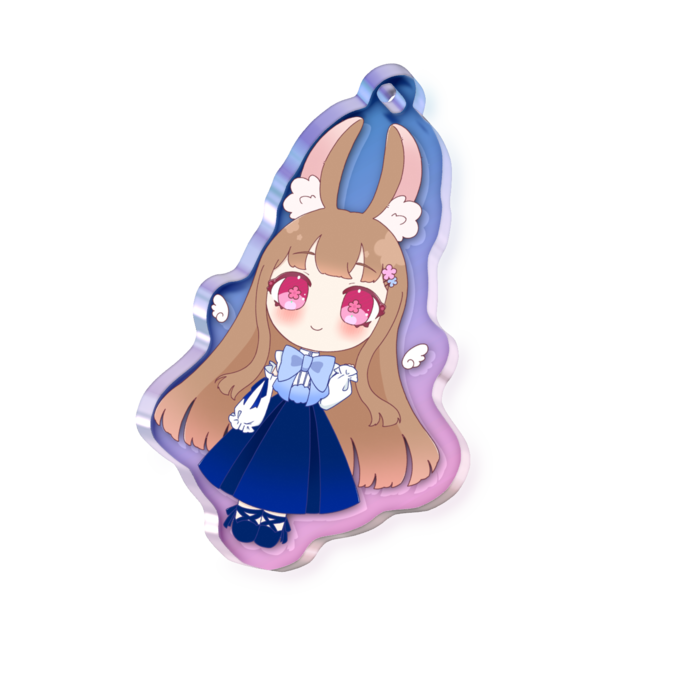 オーロラアクリルキーホルダー - 50 × 50mm