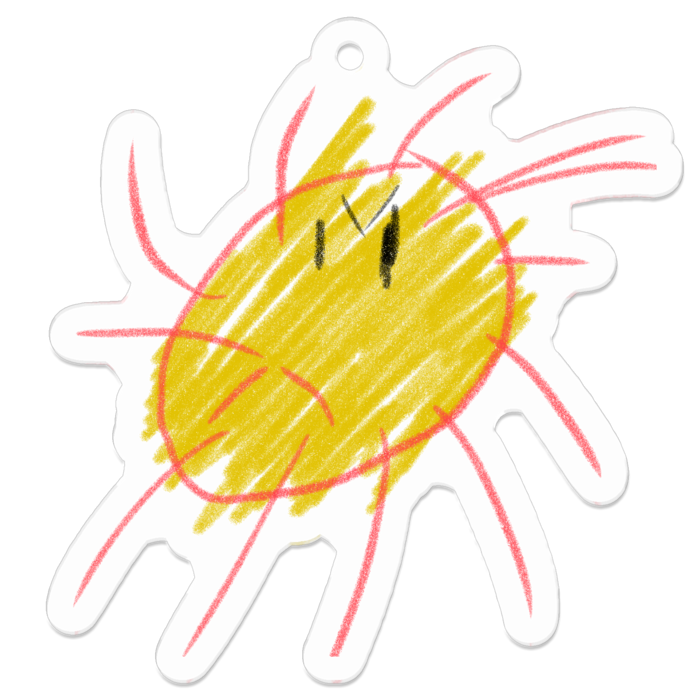 アクリルキーホルダー - 50 x 50 (mm)