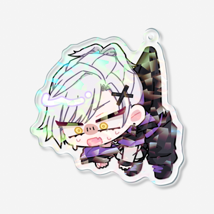 ホログラムアクリルキーホルダー - 70 × 70mm