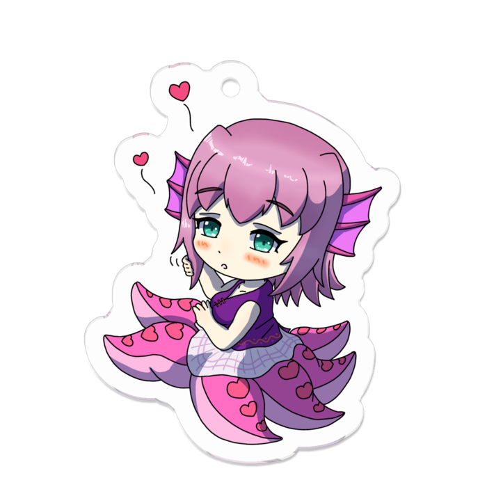 アクリルキーホルダー 線画縁取り- 50 x 50 (mm)