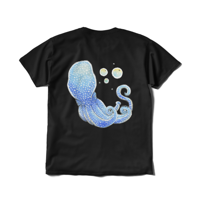 Tシャツ（短納期） - L - ブラック　青蛸