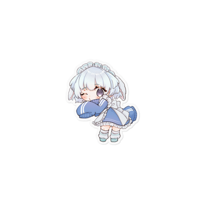 SDイラスト(通常)　ステッカー(ホワイト) Ver. - 160 x 160 (mm)