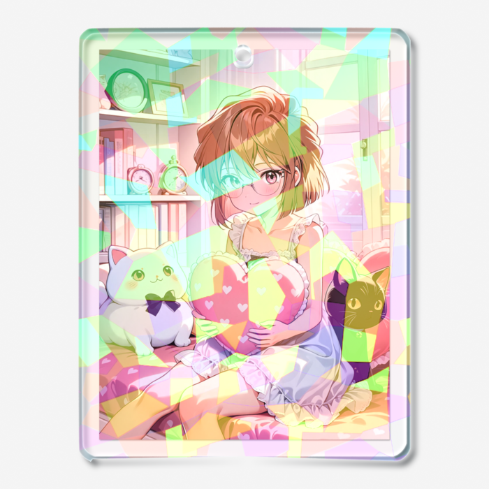 ホログラムアクリルキーホルダー - 50 × 50mm