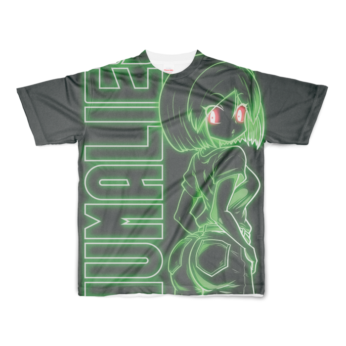 【グリーン】フルグラフィックTシャツ - S - 正面印刷のみ