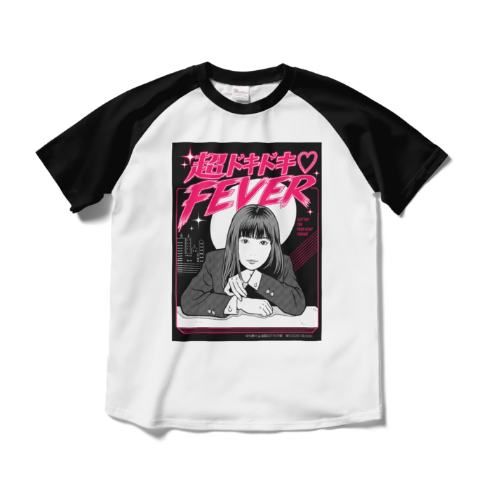 ラグランTシャツ - M - ホワイト×ブラック