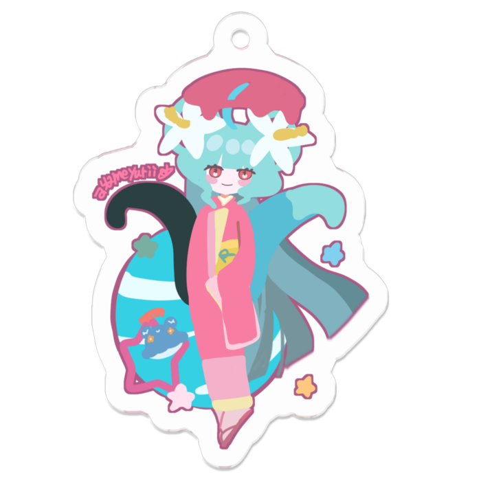 どーだん家族アクリルキーホルダーユリア - 50 x 50 (mm)(2)