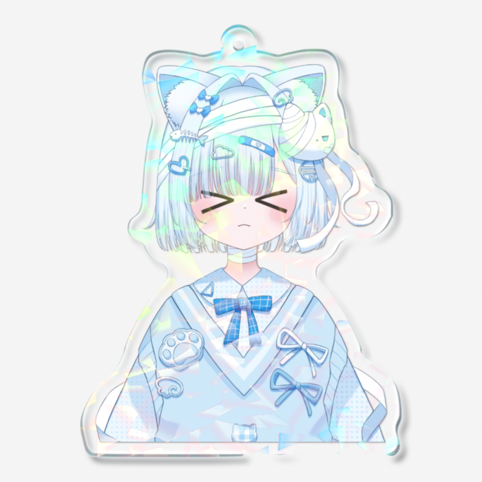 ホログラムアクリルキーホルダー - 70 × 70mm