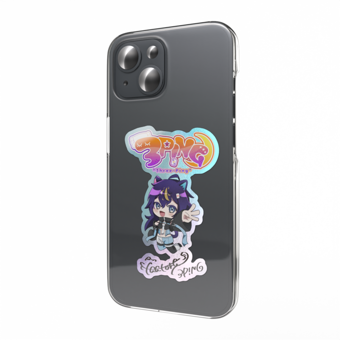 たぁとらオーロラスマホステッカー -