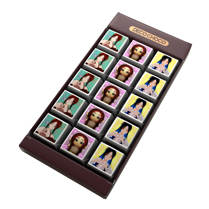 DECOチョコ - 列ごとにデザイン