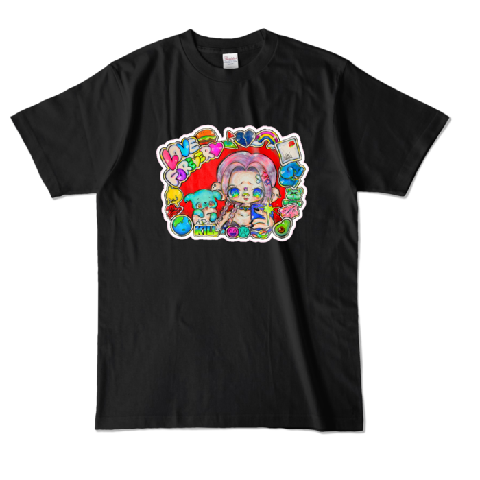 カラーTシャツ - L - ブラック (濃色)