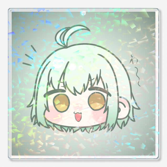 ホログラムアクリルキーホルダー - 100 × 100mm