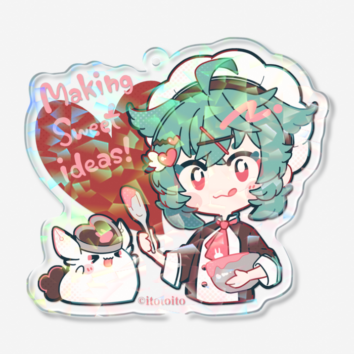 ホログラムアクリルキーホルダー - 70 × 70mm