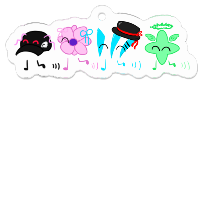 アクリルキーホルダー（コーティング） - 50 x 50 (mm)