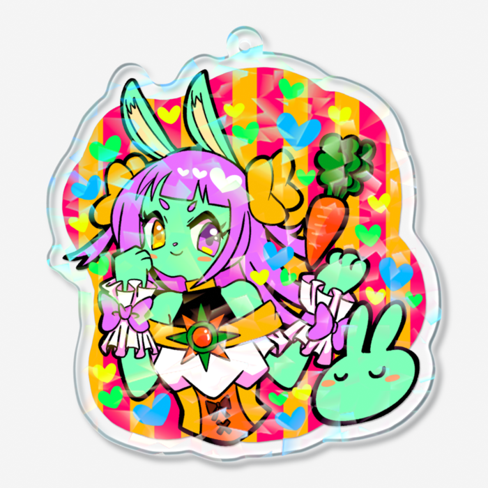 ホログラムアクリルキーホルダー - 70 × 70mm