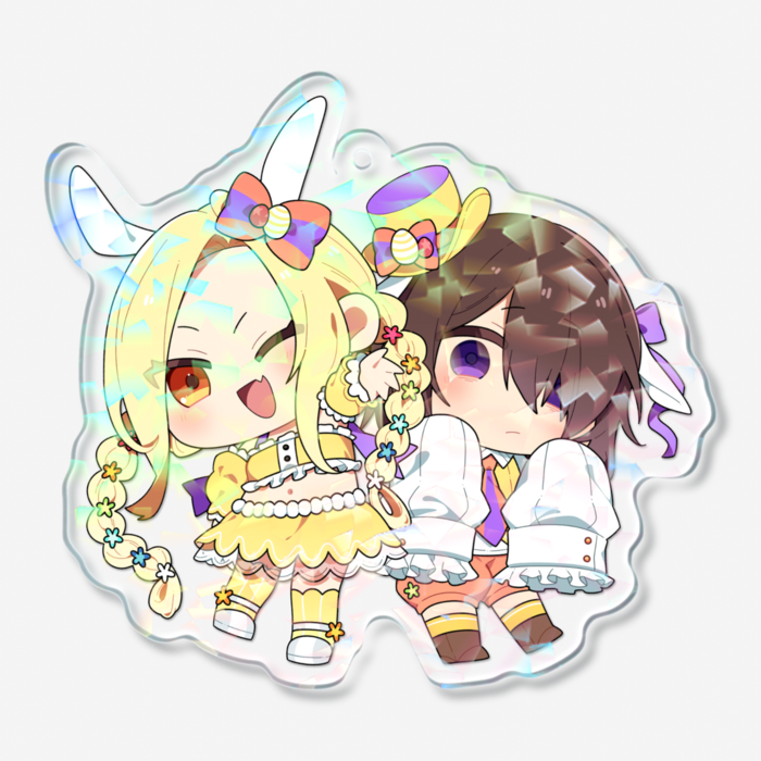 ホログラムアクリルキーホルダー - 70 × 70mm