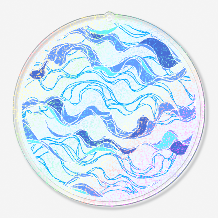 ホログラムアクリルキーホルダー - 100 × 100mm