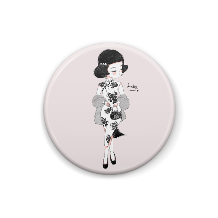 缶バッジ（チャイナドレス） - 25mm