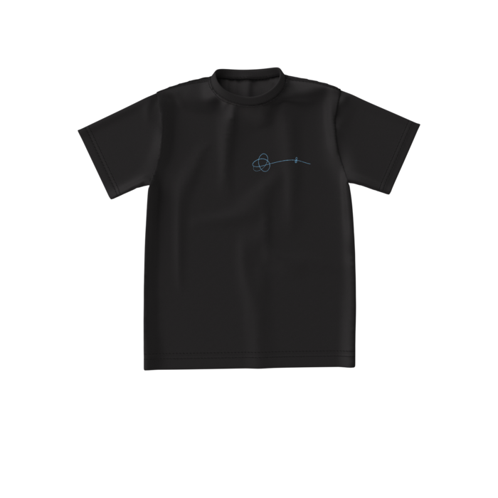 Tシャツ黒（サインロゴ空） - S - 