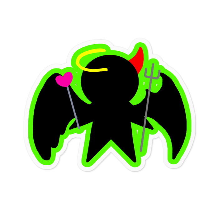 黒堕天使ちゃん緑ステッカー