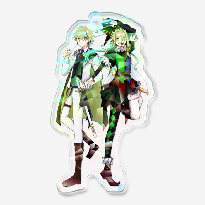 ホログラムアクリルキーホルダー - 70 × 70mm