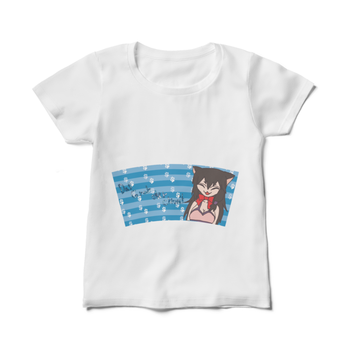 レディースTシャツ - M - 白_マロニーちゃん(前面)
