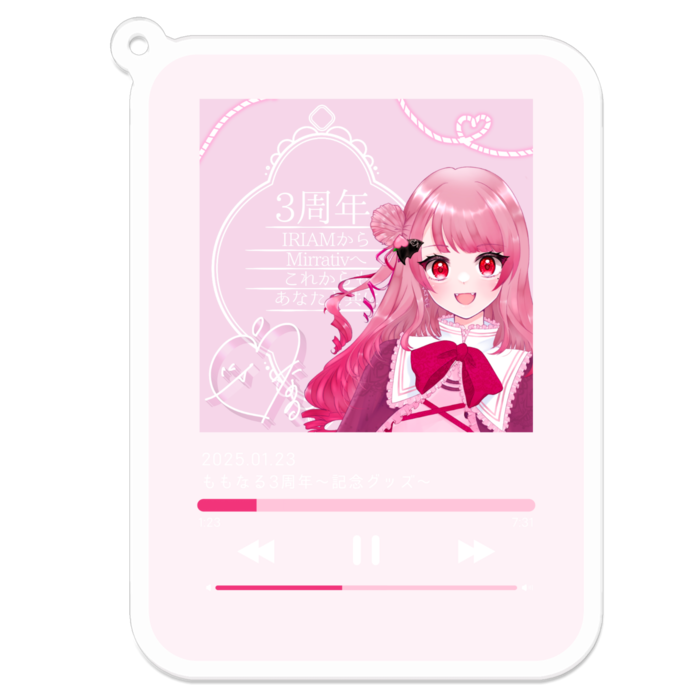 アクリルキーホルダー(コーティング) - 70 x 70 (mm)