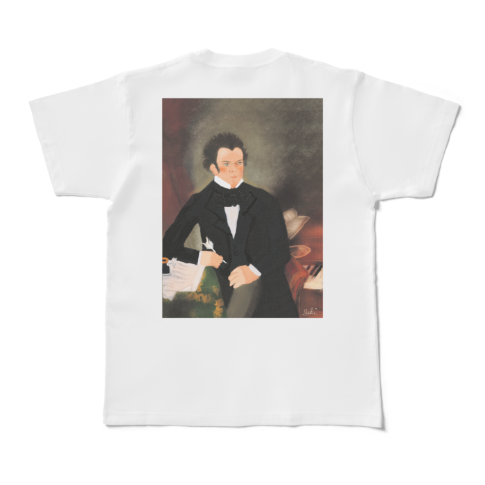 背面プリントTシャツ - M - 白