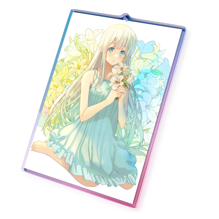 オーロラアクリルキーホルダー - 100 × 100mm