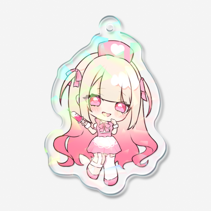 ホログラムアクリルキーホルダー - 50 × 50mm