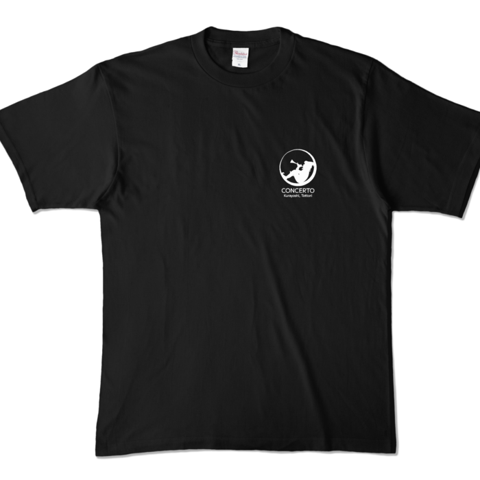 ロゴTシャツ-ブラック(XL)