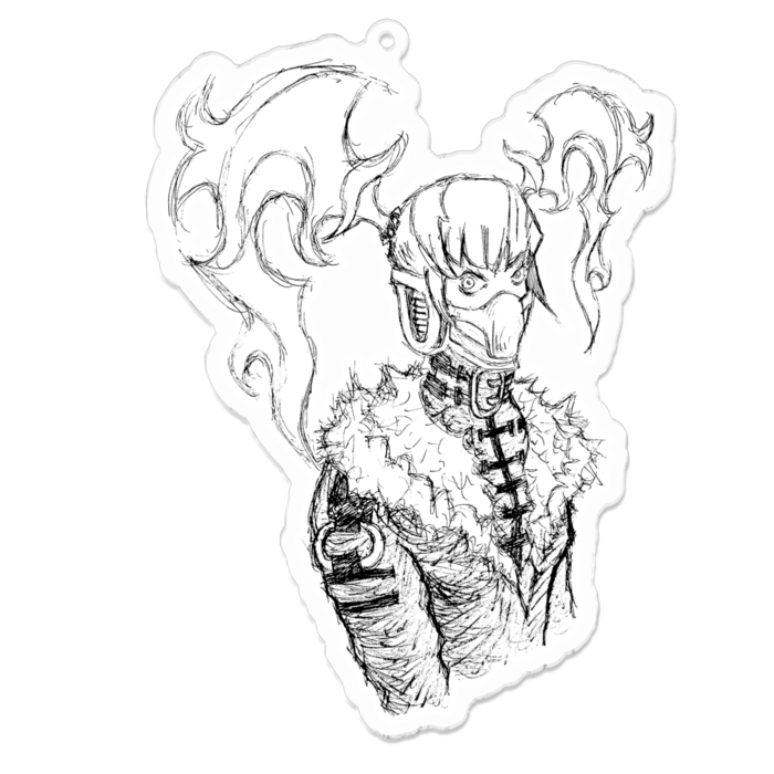アクリルキーホルダー（コーティング） - 100 x 100 (mm)