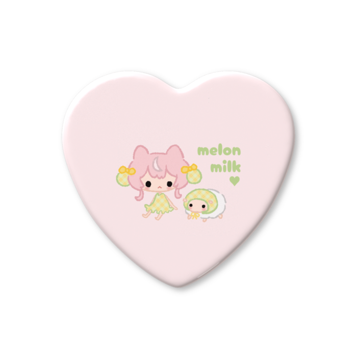 ハート缶バッジ - 52.5 × 57mm