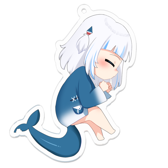 【ファッション通販】 [Hololive がうる・ぐら En] 50mm Keychain Acrylic Gura Gawr 内蔵光学式ドライブ