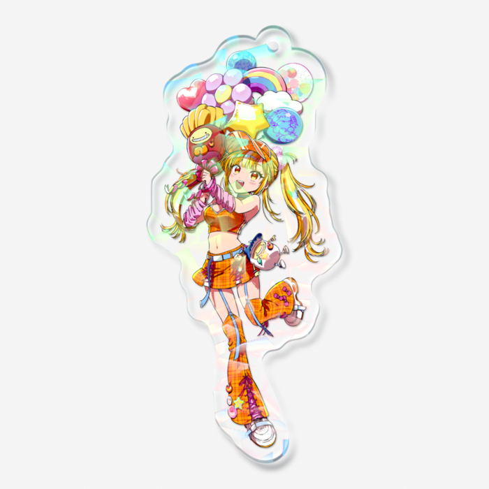ホログラムアクリルキーホルダー - 70 × 70mm