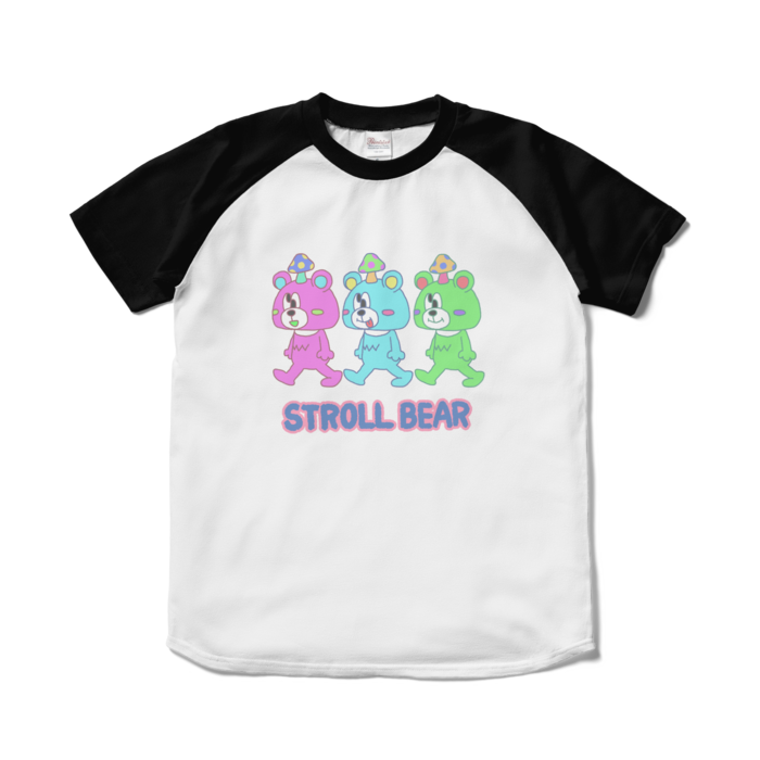 ラグランTシャツ - S - ホワイト×ブラック
