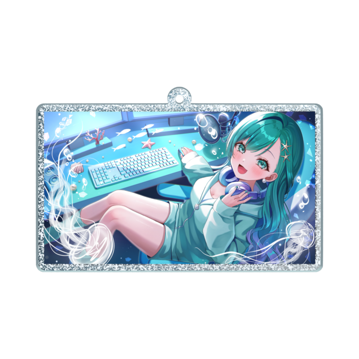 ラメアクリルキーホルダー - 70 × 70mm