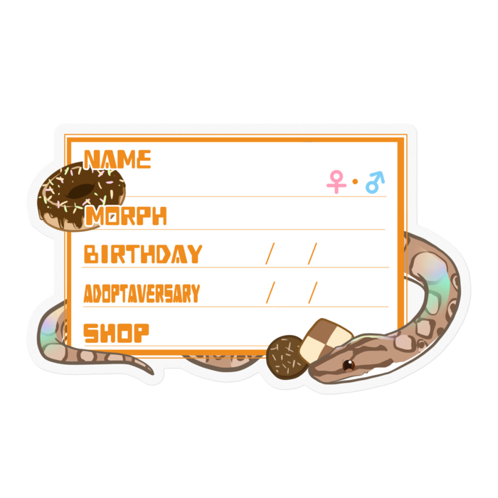 【🐍お名前ステッカー】コロニジ(ノーマル) ‐お菓子(英語)