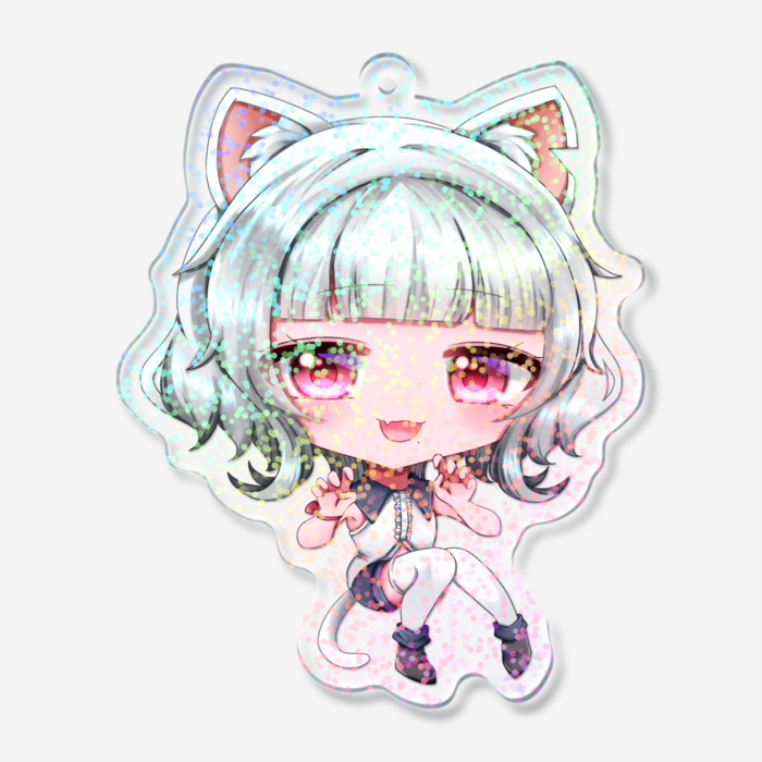 ホログラムアクリルキーホルダー - 70 × 70mm