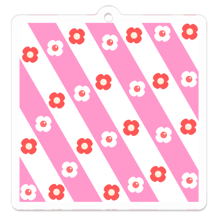 アクリルキーホルダー（コーティング） - 50 x 50 (mm)