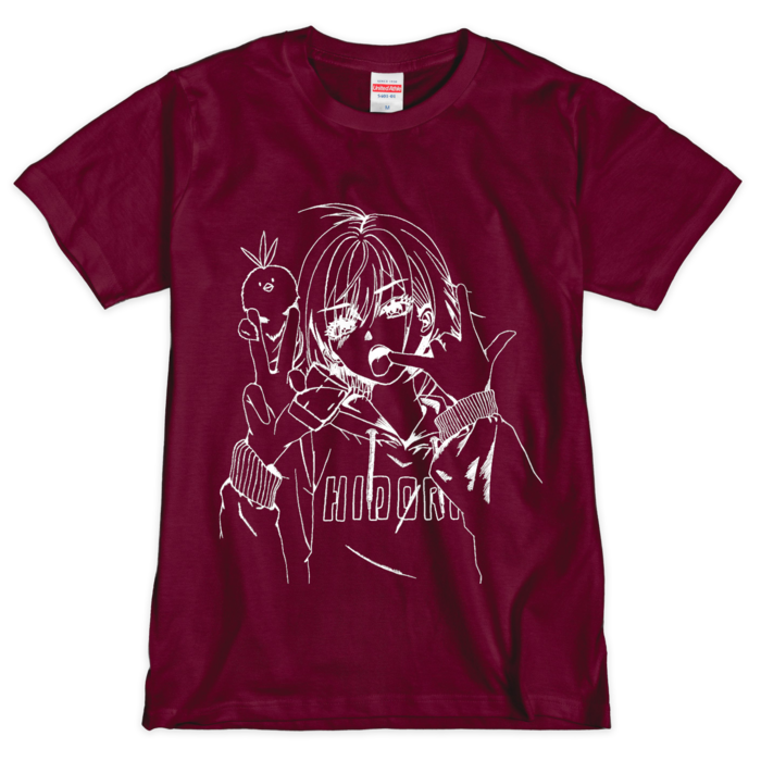 Tシャツ（シルクスクリーン印刷） - M - ボルドー