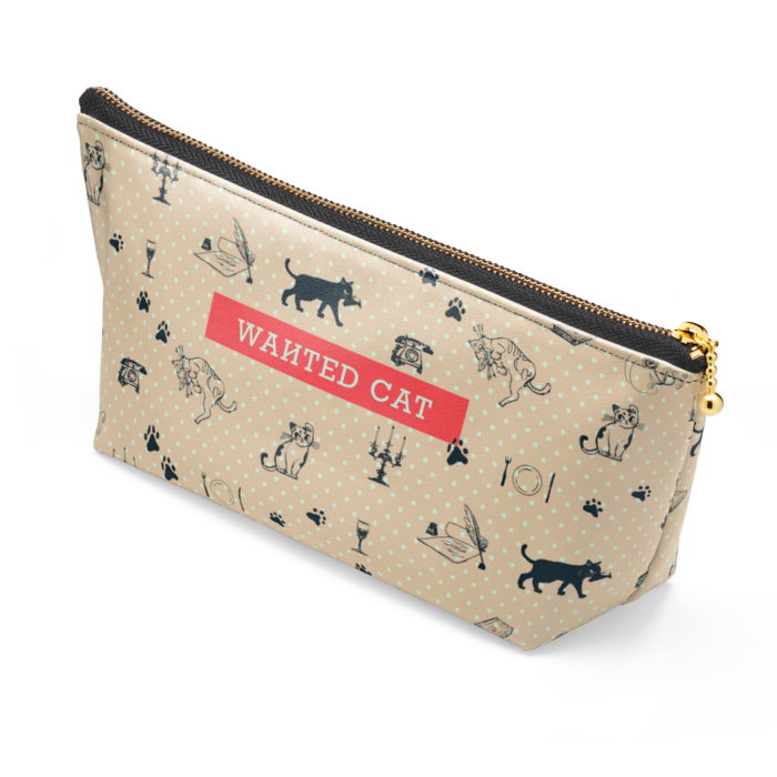 ポーチ - 長さ21.5cm / 高さ10cm - ベージュ