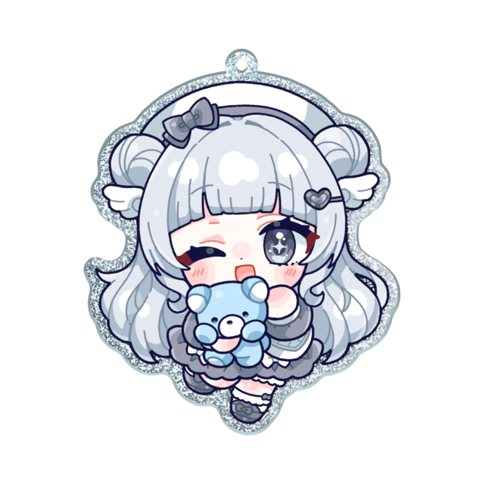 ラメアクリルキーホルダー - 70 × 70mm