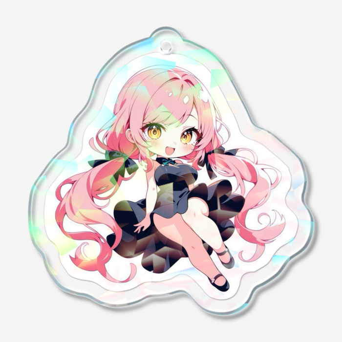 ホログラムアクリルキーホルダー - 50 × 50mm