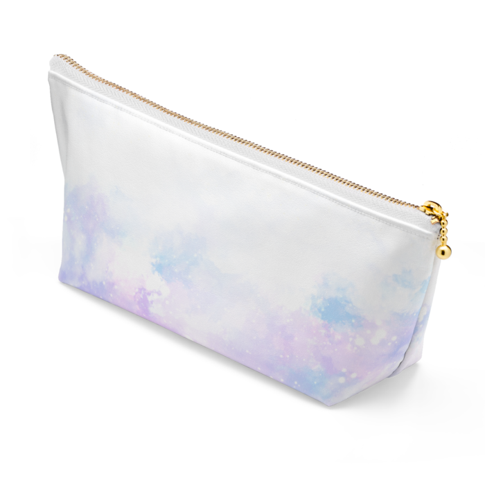 下側デザイン ポーチ - 長さ21.5cm / 高さ10cm - ホワイト(1)