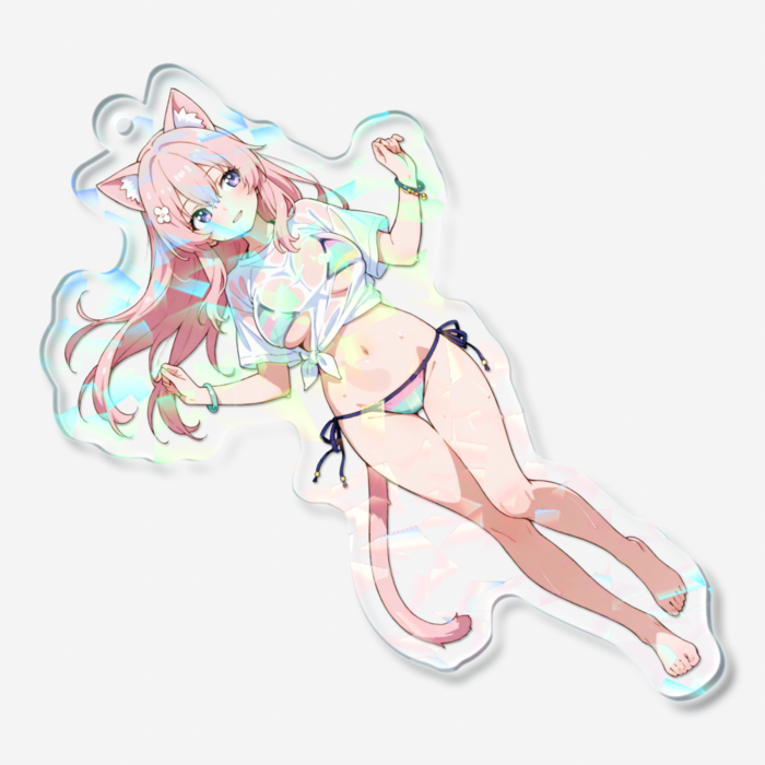 ホログラムアクリルキーホルダー - 70 × 70mm